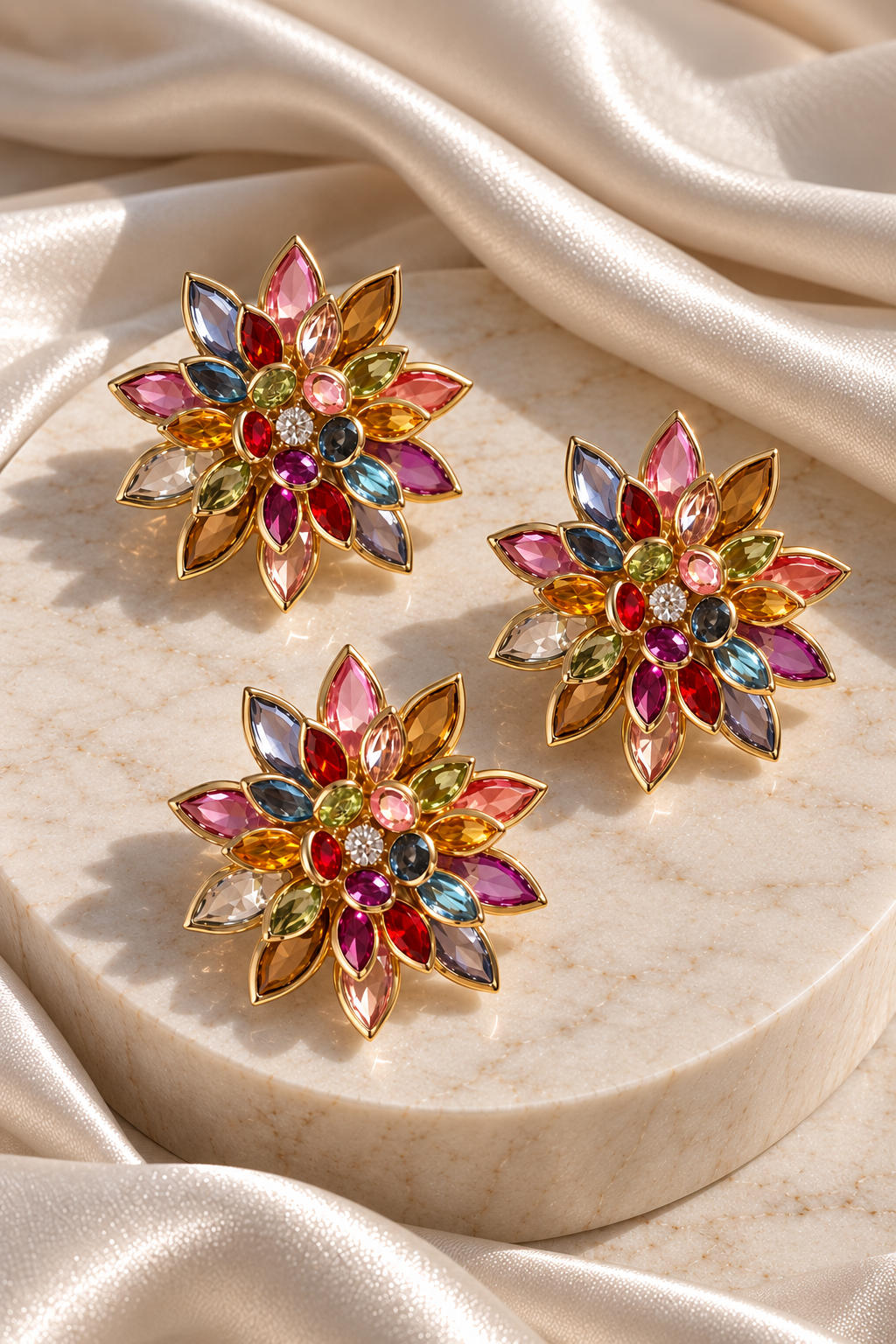 Trio Iris | Copribottoni gioiello