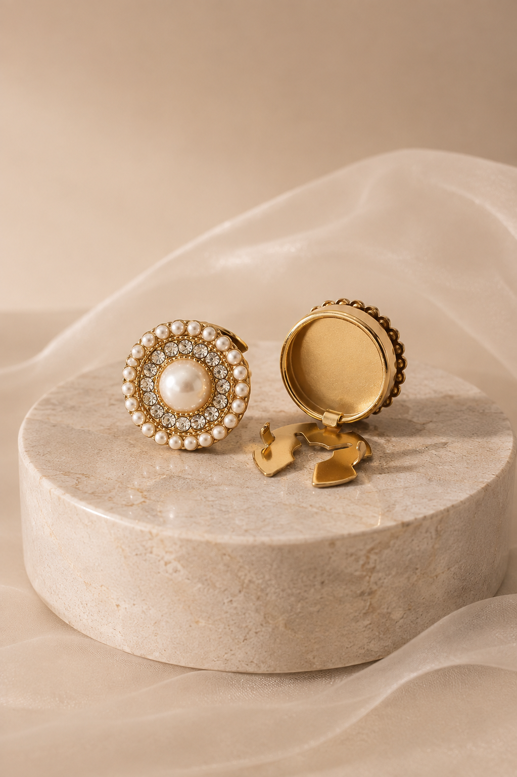 Duo Selene | Copribottoni gioiello